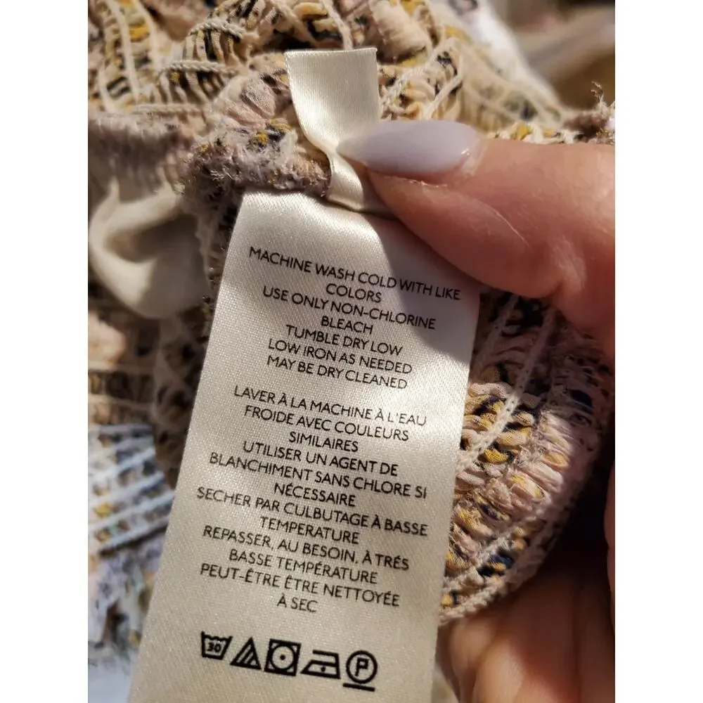 Free People Crop Pink‎ Paisley Medium